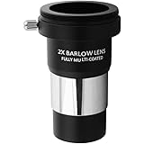 Barlow Lens 2X, Bysameyee 1.25 Inch Fully Multi-Coated Metal Barlow Lens with M42 Thread Camera Connect Interface for Telesco