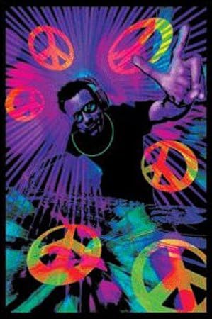 Opticz DJ Peace Blacklight Poster