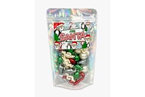 BARE BOUTIQUE Retro Bath Pearls Santa Selection. 30 Festive Bath Pearls. Polar Bears, Penguins, Christmas Trees, Candy Canes and Snowballs. Secret Santa, Quirky Gift, Advent Calendar Filler. Stocking Fillers.