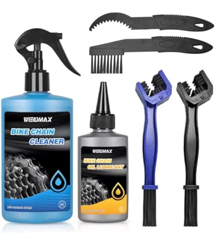 Kit De Nettoyage Pour Chaîne De Vélo - 4 Brosses (double Tête, Maillon, Pignon) - Pour VTT, Route, Ville