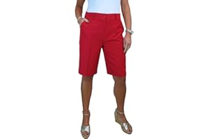 icecoolfashion Ladies Smart Knee Length Shorts - Womens Tailored Day Evening Lightweight Shorts 8-22