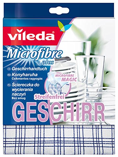 Preisvergleich Produktbild Vileda Microfaser Geschirrtuch, 40 x 55 cm - 1St. - 4x
