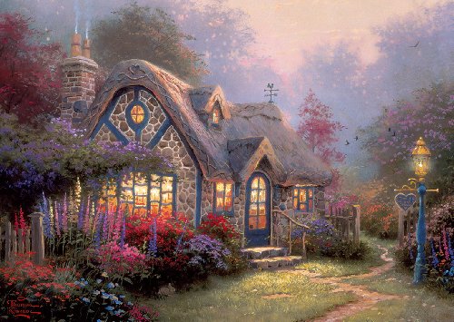 Gibsons Candlelight Cottage Jigsaw Puzzle by Thomas Kinkade (500 Pieces)