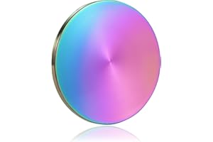 LOQATIDIS Base de peonza de Metal, Doble cóncava, Acero Inoxidable 304, Gran diámetro, anticaída, Durabilidad, Suave, Baja fricción, extiende el Tiempo de Giro (S Colorido)