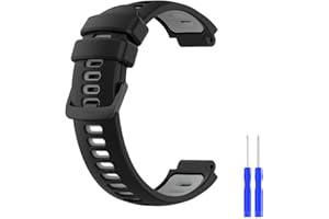 MUOVRTO Ersatz Armband für Garmin Forerunner 220/230/235XT/735XT,Silikon Smartwatch Ersatzarmbänder für Garmin Approach S20