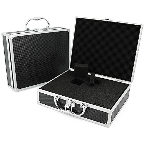 AR Carry Box® Kleine Alubox Alukoffer Aluminium Koffer Werkzeugkoffer leer 260x210x80mm Alu/Schwarz, 260x210x80mm Schwarz (Rasterschaum) - 4