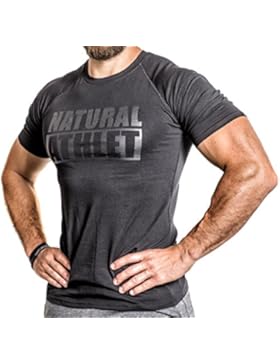 NATURAL ATHLET® T-Shirt Flavio Simonetti Slim Fit Herren Schwarz