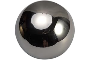 YIWOYI Esfera de espejo de acero inoxidable de 300 mm, bola hueca, decoración de jardín, bolas de mirar globos flotantes para estanque (plata, 400 mm)