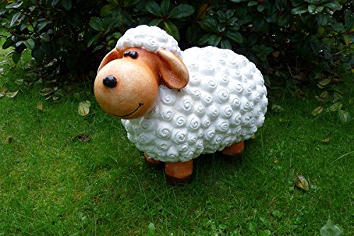 Dekofigur Schaf Oli braun natur bunte Schafe Tier Figuren für Haus und Garten - 4