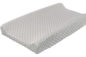 iEvolve Changing Pad Cover Ultra Soft Minky Dots Changing Table Cover Breathable Changing Table Sheet Diaper Changing Pad Cover for Baby Boys Girls (Silvergrey)