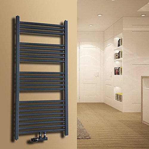Preisvergleich Produktbild Badheizkörper Handtuchheizkörper gerade anthrazit 1800x600mm Mittelanschluss (1500x600)