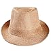 Produktbild VENMO Unisex Trilby Gangster Cap Strand Sun Strohhut Band Sunhat Outdoor Hut Sonnenhut Hut Cap Strand Sun Strohhut Band Sunhat Visor Hat Topper Sun Hat Nackenschutz Sonnenschutz (Khaki)
