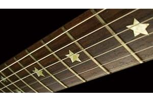 GUITARCUSTOM Stars Fret Markers Stickers Inlay Chitarra & Bass Adesivi Diapason Chitarra (Argento)