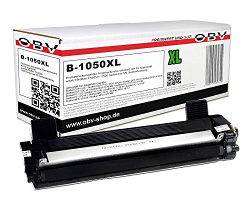 Kompatibler XL Toner ersetzt Brother TN-1050 für Brother HL-1110 H-1112 Hl-1201 MFC-1810 MFC-1815 DCP-1510 DCP-1512 DCP-1610 u.a. XL 2500 Seiten