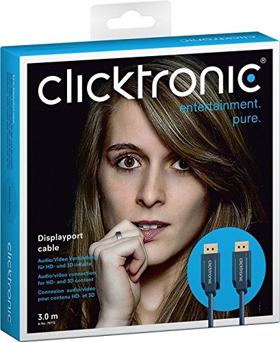 Clicktronic Casual DisplayPort-Kabel (Audio/Video Verbindung für HD- und 3D-Inhalte, 3m) - 5