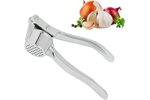 MKB Garlic Crusher Garlic Press Garlic Mincer Ginger Chopper Peeler Professional Kitchen Stainless Steel Garlic Crusher, Grinder & Rocker Dishwasher Cutter Good Grip Best Food Helper