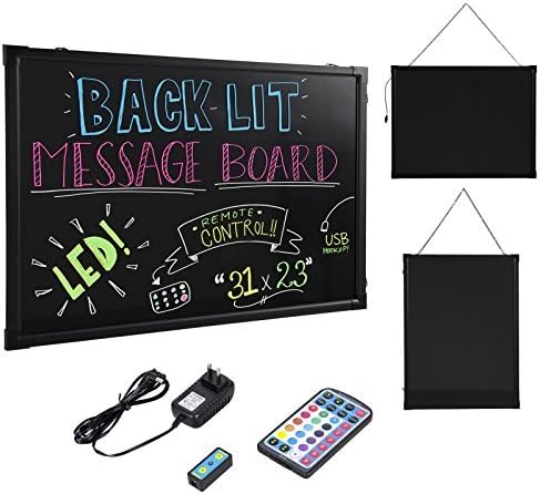 31x23 Flashing Illuminated Erasable Neon LED Message Menu Sign Writing Board by AUEY
