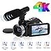 Produktbild Videokamera Camcorder 4K Ultra HD 24FPS 30.0MP Wi-Fi Digitalkamera 3,0 Zoll Touchscreen Nachtsicht Vlogging Kamera für YouTube mit Externem Mikrofon