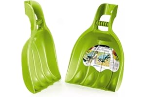 Prosperplast 2er Set Laubkrallen IGLIS1, grün – praktische Gartenhandgeräte zum einfachen Zusammenrechen und Aufnehmen von Laub, Maße je Kralle ca. 39 x 7 x 52 cm, robust & leicht
