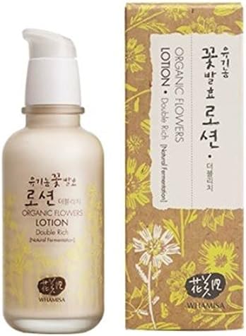 Whamisa Organic Flower Facial Lotion Deep Rich 4oz 120ml BDIH, ECOCERT certified Korea
