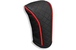 VYIBPDY Auto Schaltknauf Abdeckung Universal schalthebel abdeckung Leder staubdicht Handbremse Abdeckung schaltknäufe überzug schaltknaufschutz schalthebelschutz,Schwarz und Rot