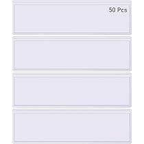 Ayuanb 100 Pièces Porte Étiquette Adhesif, 11 X 3 Cm Adhésives Pour Étagères Transparent