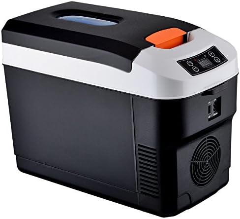 BAMOMBY Portable Mini Fridge Freezer - Compact Personal Small Refrigerator for Car &amp; Home, 12V/24V/220-240V AC/DC Electric Cooler and Warmer, 10Liter/16 Can