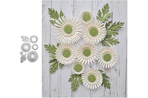 GOWXS Troqueles de metal con diseño de hojas de flores, para fiestas, festivales, invitaciones, tarjetas, plantillas de corte para álbumes de recortes, álbumes de fotos, troqueles decorativos de papel para
