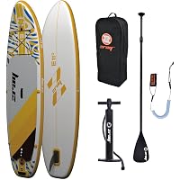 ZRAY Stand Up Paddling Board aufblasbar Allround SUP Board Komplettset Drop-Stitch iSUP Paddle Board mit Paddel Hochdruckpumpe Rucksack Leash Finne