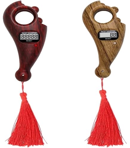 2 Compteurs Numériques De Perles De Prière - Compteur Manuel à 5 Chiffres Pour Méditation, Relaxation, Doigts - 2