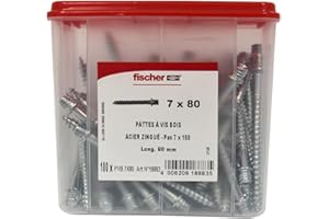 Fischer - Vis - Patte à vis bois 7x150 - 7x80mm - 100 pièces