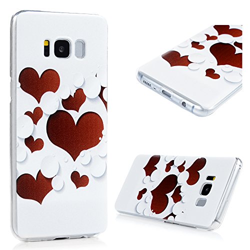 Samsung Galaxy S8 Hardcase Galaxy S8 Case Hülle YOKIRIN Utra Slim PC Case Cover Schutzhülle Handyhülle Hart Voll Hemming Handytasche Etui Transparent Durchsichtig Rahmen Tasche Handycase Backcover Schale Muster:Pink petals - 3
