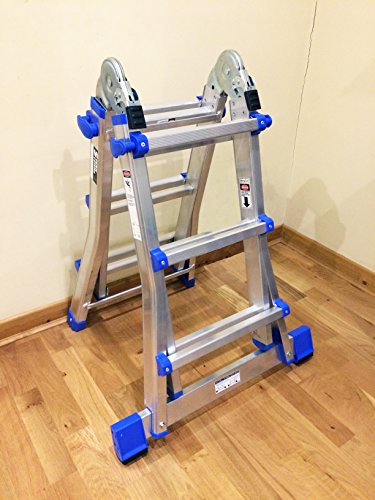 Teleskop Multi Kombination Schritt Leiter System 4 x 3 Sprossen | Treppen - 2