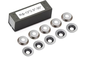 Oniissy 10 x Hartmetall-Wendeschneidplatten, Rundmeißelschneider, Holzdrehwerkzeug, 12 mm, runde Hartmetalleinsätze für Drechseln, für volle und professionelle Holzdrehwerkzeuge, Ersatzschneider