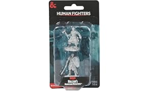 Wizkids Games D&D Nolzur's Marvelous Miniatures: Human Fighters Unpainted Dungeons and Dragons Miniatures