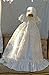 dressvip White Lace Christening Gown with Matching Bonnet for Baby (0-3months)