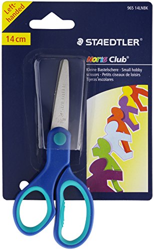 Tijeras Noris Club Staedtler 96514LNBK - Tijeras para ni  os zurdos  14 cm  punta redondeada  mango ergon  mico  acero inoxidable 