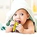 Babynow Teether Ball [2 Pack] Toy Rattle with Proprietary 3D Design - Secret Music Bell Inside Soft BPA Free Silicone - Beautiful Bright Colours