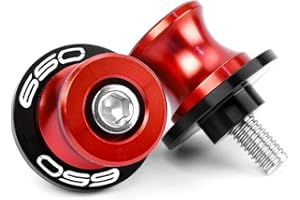 QNXBDKME Motorrad Zubehör Für Z650 Z Ninja 650 2017–2023 2024 2025 Versy650 M8 Ständeraufnahme Bobbins Montageständer Schwingenadapter Schwingenschieberspulen Ständer Schraube Ninja650 Z650RS (Rot)