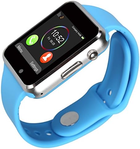 Kivors Bluetooth Smart Watch with Sim Card Slot GSM Sport Watch Activity Tracker with Pedometer Smart Health Wrist Watch Phone For Android/IOS (Blue)