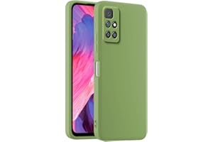 HULLIN Custodia per Telefono in Silicone Colorato, Adatta per Redmi 10 / Redmi 10 2022 (6.5") - Verde Matcha