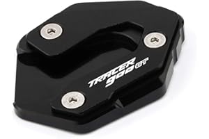 ZESIDIMO Plaque Support Latéral Extension Béquille Moto Accessoires pour Yamaha TRACER 900 GT tracer900gt 2014-2018 2019 2020 tracer 900gt (Noir)