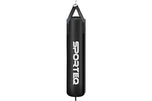 Sporteq Dyno Heavy Filled Punch Bag for All Ages & Genders | Steel Hanging Ring & Floor Attachment | Boxing, Martial Arts, Home & Commercial Gym Use