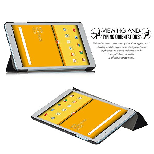 Huawei MediaPad T2 7 Pro Hülle, IVSO hochwertiges PU Leder Etui – mit Standfunktion, super 360° Anti-Wrestling, Schutzhülle für Huawei MediaPad T2 7 Pro LTE 7 Zoll Tablet PC perfekt geeignet (Für Huawei MediaPad T2 7 Pro, Schwarz) - 3