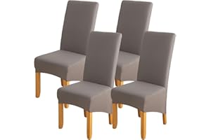 KFNIRE Stuhlhussen 4er Set Stretch Stuhlbezug für Esszimmerstühle | Moderne und Elegante Optik | Stuhlüberzug Bezug Stuhl Schutz für Küche, Bankette, Partys und Dekoration