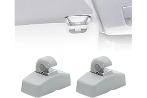 JUGUTA 2 Piezas Clip Visera De Coche Para Vw Caddy Golf Mk4 Sharan Passat Polo Amarok Transporter T5 Touran Seat Ibiza Leon Skoda Fabia Octavia Superb 3B0857561B, Soporte De Gancho(Gris)