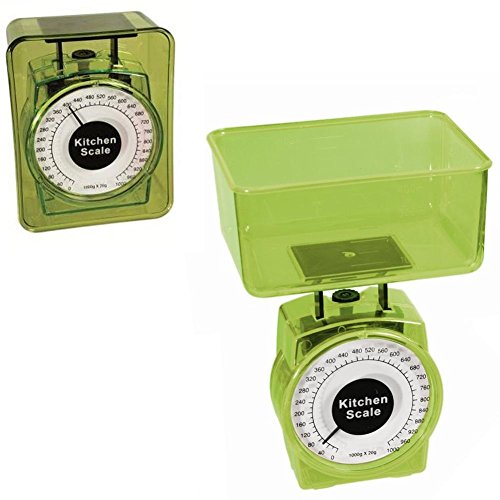 Preisvergleich Produktbild Küchenwaage Kunststoff Mini 4 Farben sortiert 17x12cm