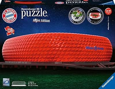 Ravensburger - Puzzle 3D - Building - Stade Allianz Arena illuminé - 12530