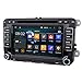 Produktbild iBaste 7'' Navigation Autoradio mit Canbus Android System4.4.4 Bluetooth WIFI GPS DVD SD USB Lenkradsteuerung Kartenmaterial Europa Navigation für VW Golf 5 6 Touran Tiguan Passat Jetta, etc.