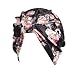 Produktbild URSING Frauen Indien Muslim Stretch Samt Floral Turban Hut Damen Schönes Elegant Kopfbedeckung Sommerturban Sommermütze Damenturban Bandana Hat Stoffhaube Kopftücher Stoffmütze Accesoire (Schwarz)